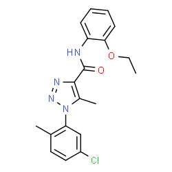 ChemSpider 2D Image | 1-(5-Chloro-2-methylphenyl)-N-(2-ethoxyphenyl)-5-methyl-1H-1,2,3-triazole-4-carboxamide | C19H19ClN4O2