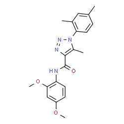 ChemSpider 2D Image | N-(2,4-Dimethoxyphenyl)-1-(2,4-dimethylphenyl)-5-methyl-1H-1,2,3-triazole-4-carboxamide | C20H22N4O3