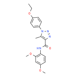 ChemSpider 2D Image | N-(2,4-Dimethoxyphenyl)-1-(4-ethoxyphenyl)-5-methyl-1H-1,2,3-triazole-4-carboxamide | C20H22N4O4