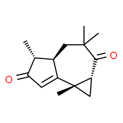 ChemSpider 2D Image | (1aR,4aR,5R,7bS)-3,3,5,7b-Tetramethyl-1a,3,4,4a,5,7b-hexahydro-1H-cyclopropa[e]azulene-2,6-dione | C15H20O2