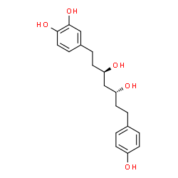 ChemSpider 2D Image | 4-[(3R,5R)-3,5-Dihydroxy-7-(4-hydroxyphenyl)heptyl]-1,2-benzenediol | C19H24O5