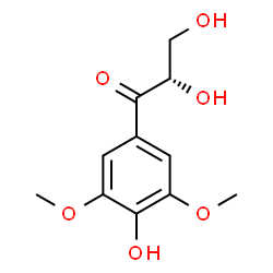 ChemSpider 2D Image | (2S)-2,3-Dihydroxy-1-(4-hydroxy-3,5-dimethoxyphenyl)-1-propanone | C11H14O6