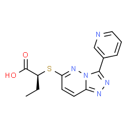ChemSpider 2D Image | (2S)-2-{[3-(3-Pyridinyl)[1,2,4]triazolo[4,3-b]pyridazin-6-yl]sulfanyl}butanoic acid | C14H13N5O2S