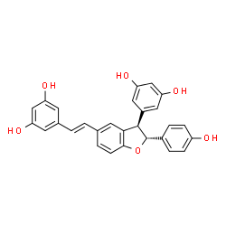 ChemSpider 2D Image | (2R,3R)-trans-delta-viniferin | C28H22O6