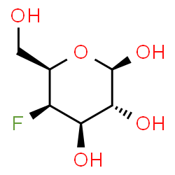 ChemSpider 2D Image | 4-Deoxy-4-fluoro-beta-D-galactopyranose | C6H11FO5