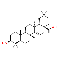 ChemSpider 2D Image | (4aS,6bR,8aR,10S,12aR,12bR,14aS,14bR)-10-Hydroxy-2,2,6b,9,9,12a,14a-heptamethyl-1,3,4,5,6b,7,8,8a,9,10,11,12,12a,12b,13,14,14a,14b-octadecahydro-4a(2H)-picenecarboxylic acid | C30H48O3
