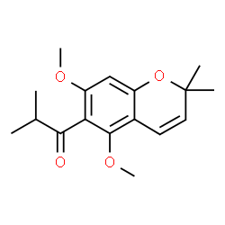 ChemSpider 2D Image | 6-Isobutyryl-5,7-dimethoxy-2,2-dimethylbenzopyran | C17H22O4