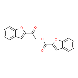 ChemSpider 2D Image | 2-(1-Benzofuran-2-yl)-2-oxoethyl 1-benzofuran-2-carboxylate | C19H12O5