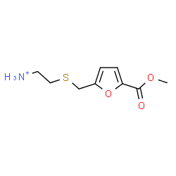 ChemSpider 2D Image | 2-({[5-(Methoxycarbonyl)-2-furyl]methyl}sulfanyl)ethanaminium | C9H14NO3S