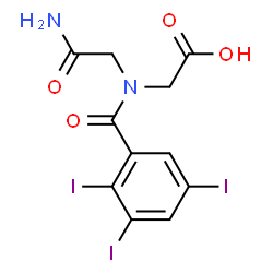ChemSpider 2D Image | [(2-Amino-2-oxoethyl)(2,3,5-triiodobenzoyl)amino]acetic acid | C11H9I3N2O4