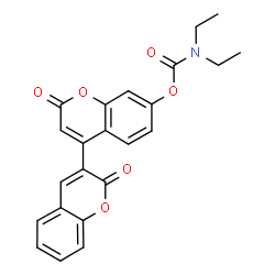 ChemSpider 2D Image | 2,2'-Dioxo-2H,2'H-3,4'-bichromen-7'-yl diethylcarbamate | C23H19NO6