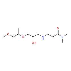 ChemSpider 2D Image | N~3~-{2-Hydroxy-3-[(1-methoxy-2-propanyl)oxy]propyl}-N,N-dimethyl-beta-alaninamide | C12H26N2O4