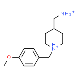 ChemSpider 2D Image | 4-(Ammoniomethyl)-1-(4-methoxybenzyl)piperidinium | C14H24N2O