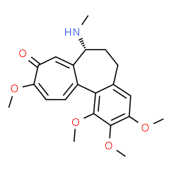 ChemSpider 2D Image | (7R)-1,2,3,10-Tetramethoxy-7-(methylamino)-6,7-dihydrobenzo[a]heptalen-9(5H)-one | C21H25NO5