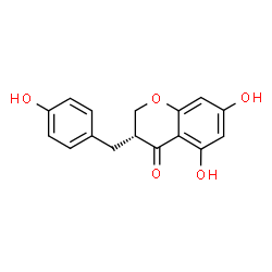 ChemSpider 2D Image | (3R)-5,7-Dihydroxy-3-(4-hydroxybenzyl)-2,3-dihydro-4H-chromen-4-one | C16H14O5