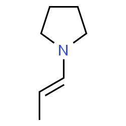 ChemSpider 2D Image | 1-[(1E)-1-Propen-1-yl]pyrrolidine | C7H13N