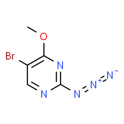 ChemSpider 2D Image | 2-Azido-5-bromo-4-methoxypyrimidine | C5H4BrN5O