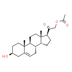 ChemSpider 2D Image | (3beta,14beta)-3-Hydroxy-20-oxopregn-5-en-21-yl acetate | C23H34O4