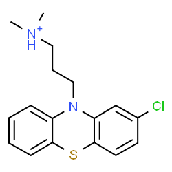ChemSpider 2D Image | [3-(2-Chloro-phenothiazin-10-yl)-propyl]-dimethyl-ammonium | C17H20ClN2S