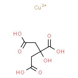ChemSpider 2D Image | 1,2,3-Propanetricarboxylic acid, 2-hydroxy-, copper(2+) salt (1:1) | C6H8CuO7