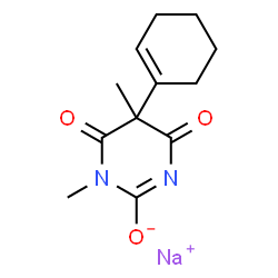 ChemSpider 2D Image | hexobarbital sodium | C12H15N2NaO3