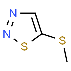 ChemSpider 2D Image | 5-(methylthio)-1,2,3-thiadiazole | C3H4N2S2