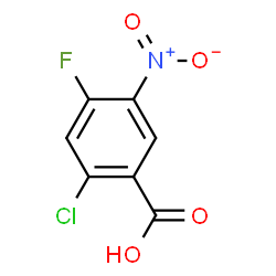 ChemSpider 2D Image | 2-Chloro-4-fluoro-5-nitrobenzoic acid | C7H3ClFNO4