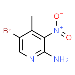 ChemSpider 2D Image | 5-Bromo-4-methyl-3-nitro-2-pyridinamine | C6H6BrN3O2