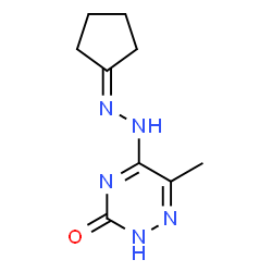 ChemSpider 2D Image | 5-(2-Cyclopentylidenehydrazino)-6-methyl-1,2,4-triazin-3(2H)-one | C9H13N5O