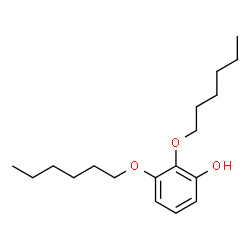ChemSpider 2D Image | 2,3-Bis(hexyloxy)phenol | C18H30O3