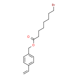 ChemSpider 2D Image | 4-Vinylbenzyl 8-bromooctanoate | C17H23BrO2