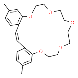 ChemSpider 2D Image | (22Z)-3,19-Dimethyl-6,7,9,10,12,13,15,16-octahydrodibenzo[n,r][1,4,7,10,13]pentaoxacyclononadecine | C24H30O5