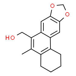 ChemSpider 2D Image | (5-Methyl-1,2,3,4-tetrahydrophenanthro[2,3-d][1,3]dioxol-6-yl)methanol | C17H18O3