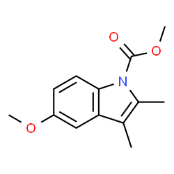 ChemSpider 2D Image | Methyl 5-methoxy-2,3-dimethyl-1H-indole-1-carboxylate | C13H15NO3