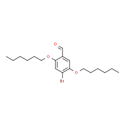 ChemSpider 2D Image | 4-Bromo-2,5-bis(hexyloxy)benzaldehyde | C19H29BrO3
