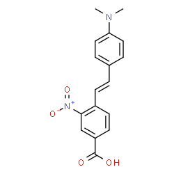 ChemSpider 2D Image | 4-{(E)-2-[4-(Dimethylamino)phenyl]vinyl}-3-nitrobenzoic acid | C17H16N2O4