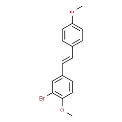 ChemSpider 2D Image | 2-Bromo-1-methoxy-4-[(E)-2-(4-methoxyphenyl)vinyl]benzene | C16H15BrO2
