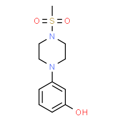 ChemSpider 2D Image | 3-(4-METHANESULFONYLPIPERAZIN-1-YL)PHENOL | C11H16N2O3S