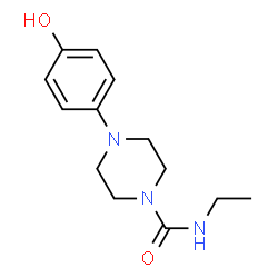 ChemSpider 2D Image | N-Ethyl-4-(4-hydroxyphenyl)-1-piperazinecarboxamide | C13H19N3O2