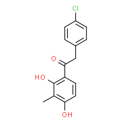 ChemSpider 2D Image | 2-(4-Chlorophenyl)-1-(2,4-dihydroxy-3-methylphenyl)ethanone | C15H13ClO3