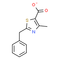 ChemSpider 2D Image | 2-Benzyl-4-methyl-1,3-thiazole-5-carboxylate | C12H10NO2S