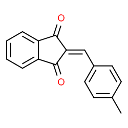 ChemSpider 2D Image | 2-(4-Methylbenzylidene)-1H-indene-1,3(2H)-dione | C17H12O2