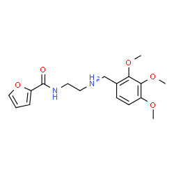 ChemSpider 2D Image | 2-(2-Furoylamino)-N-(2,3,4-trimethoxybenzyl)ethanaminium | C17H23N2O5