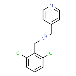ChemSpider 2D Image | (2,6-Dichlorophenyl)-N-(4-pyridinylmethyl)methanaminium | C13H13Cl2N2