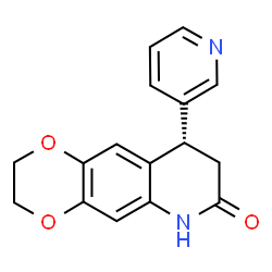 ChemSpider 2D Image | (9R)-9-(3-Pyridinyl)-2,3,8,9-tetrahydro[1,4]dioxino[2,3-g]quinolin-7(6H)-one | C16H14N2O3