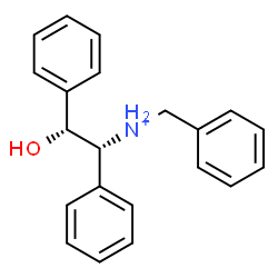 ChemSpider 2D Image | (1R,2R)-N-Benzyl-2-hydroxy-1,2-diphenylethanaminium | C21H22NO