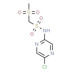 ChemSpider 2D Image | N-(5-Chloro-2-pyrazinyl)-1-(methylsulfonyl)methanesulfonamide | C6H8ClN3O4S2