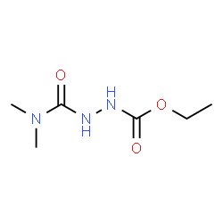 ChemSpider 2D Image | Ethyl 2-(dimethylcarbamoyl)hydrazinecarboxylate | C6H13N3O3