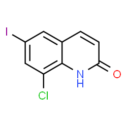 ChemSpider 2D Image | 8-Chloro-6-iodo-2(1H)-quinolinone | C9H5ClINO