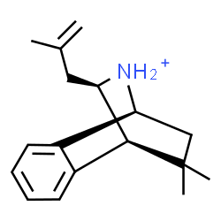ChemSpider 2D Image | (1S,8S,10R)-11,11-Dimethyl-10-(2-methyl-2-propen-1-yl)-9-azoniatricyclo[6.2.2.0~2,7~]dodeca-2,4,6-triene | C17H24N